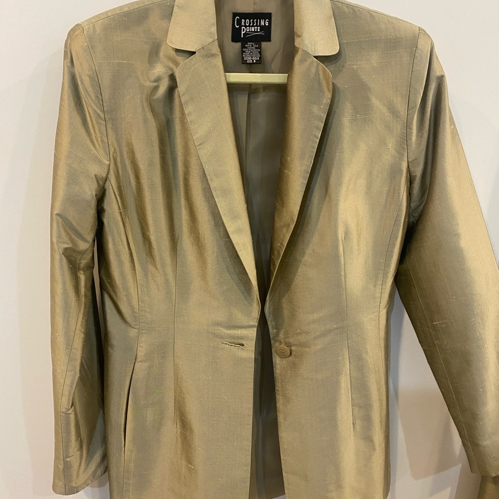 100% SILK SUIT polyester lined